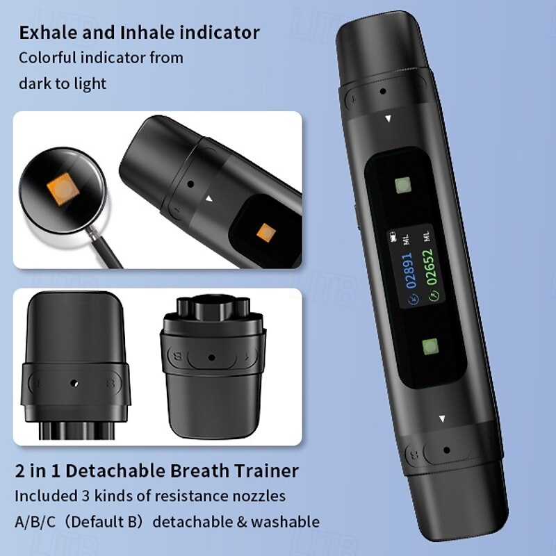 Intelligent Digital Display Breathing Trainer Portable Lung Function Data Tester2
