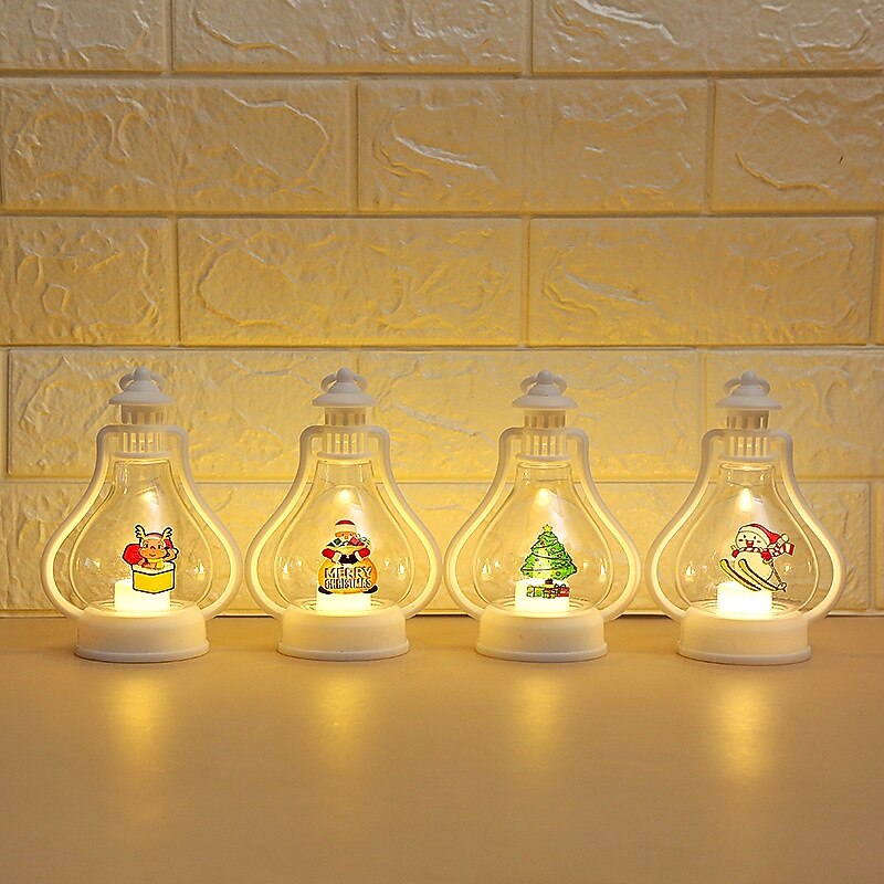 1 Pc 15 * 10.8CM Christmas LED Electronic Candle Light Handheld Lantern Wind Light Party Desktop Decoration Pendant Light AA Battery Box2