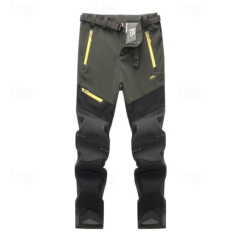 Women's Hiking Pants Trousers Fleece Pants Thermal Pants Waterproof pants Patchwork Winter Outdoor Regular Fit Thermal Warm Waterproof Windproof Bottoms Zipper Pocket Purple Green Camping / Hiking3