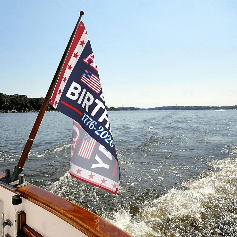 1776-2026 United States 250th Anniversary Flag, Patriotic American Outdoor Banner for Independence Day Celebration, Garden, Yard, or House Decoration4