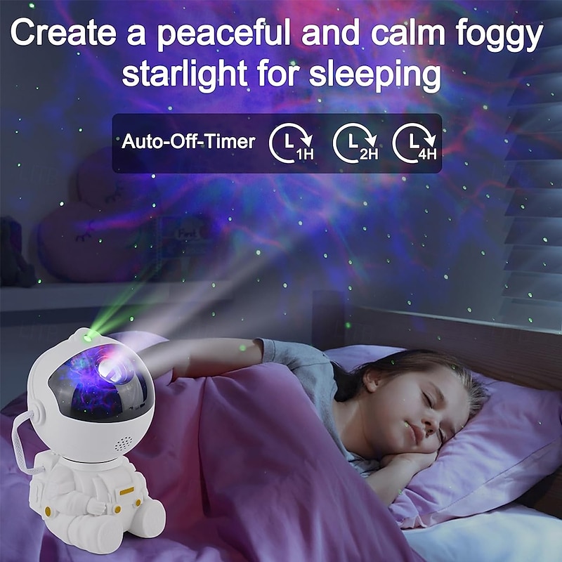 Astronaut LED Starry Sky Projector LED Star Projector Galaxy Projector with Remote Control Adjustable Speed and Brightness Night Light Projector Aurora Lights Projector4