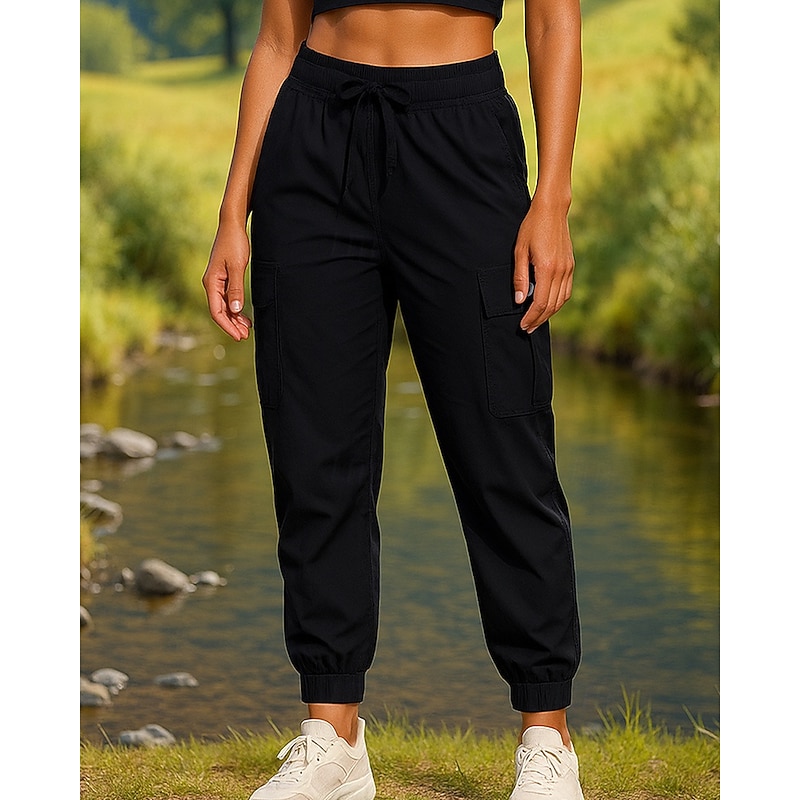 Women's Cargo Pants Hiking Pants Trousers Outdoor Regular Fit Quick Dry Bottoms Pocket Black Pink Camping / Hiking Running S M L XL XXL2