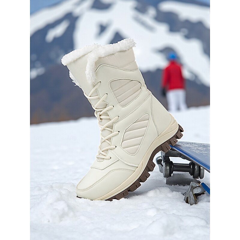 Women's Waterproof Hiking Boots with Fur Lining, Warm Snow Boots for Winter Snowy Adventures and Outdoor Activities4
