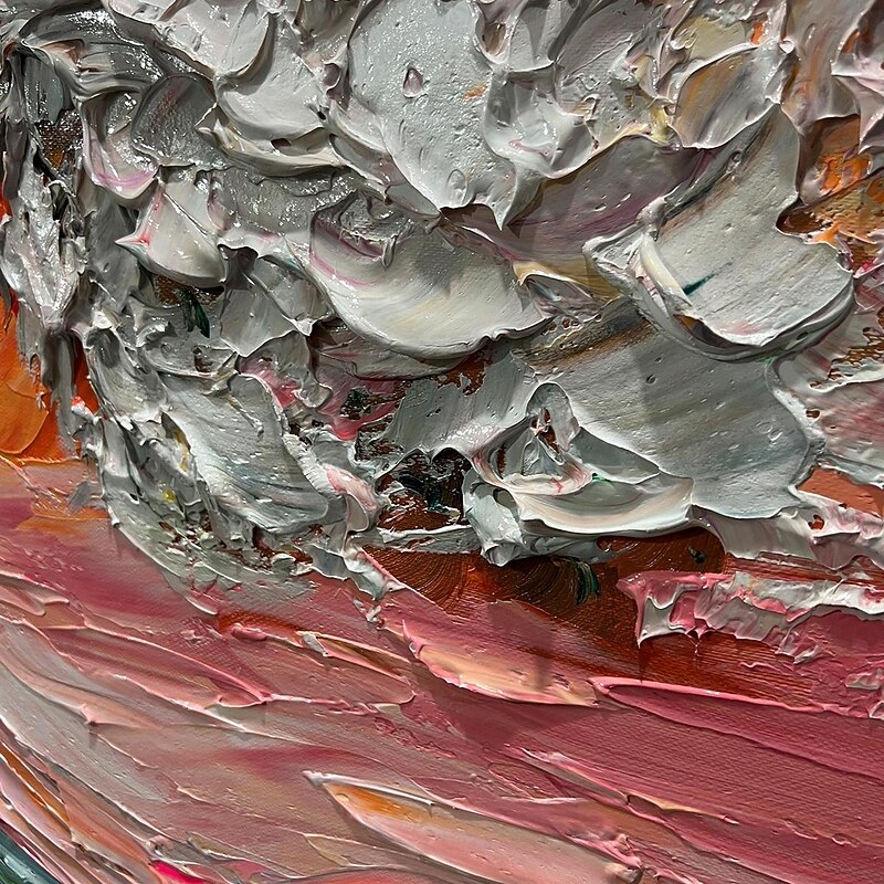 Textured Impasto Ocean Wave Oil Painting2