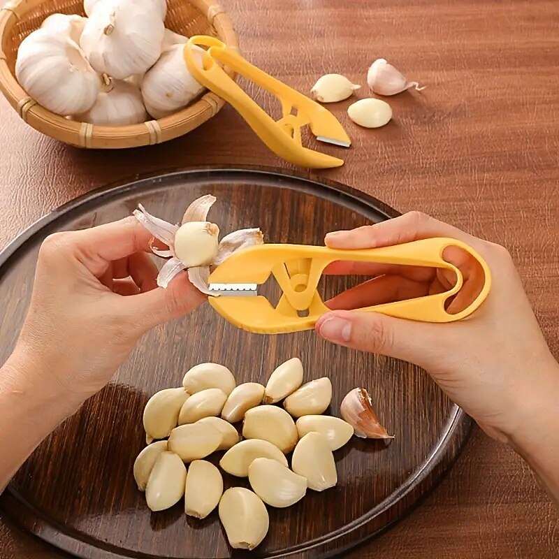 Garlic Peeler & Peeling Tool – Manual Garlic Skin Remover, Easy-to-Use Kitchen Gadget for Home & Commercial Use, Removes Garlic Skins, Stems & Cloves Effortlessly