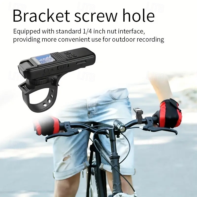 High-definition 1080P portable recorder with photo and video recording equipped with a fill light 0.9-inch IPS screen flip lens back clip magnetic camera and voice recorder with a 32GB card.4