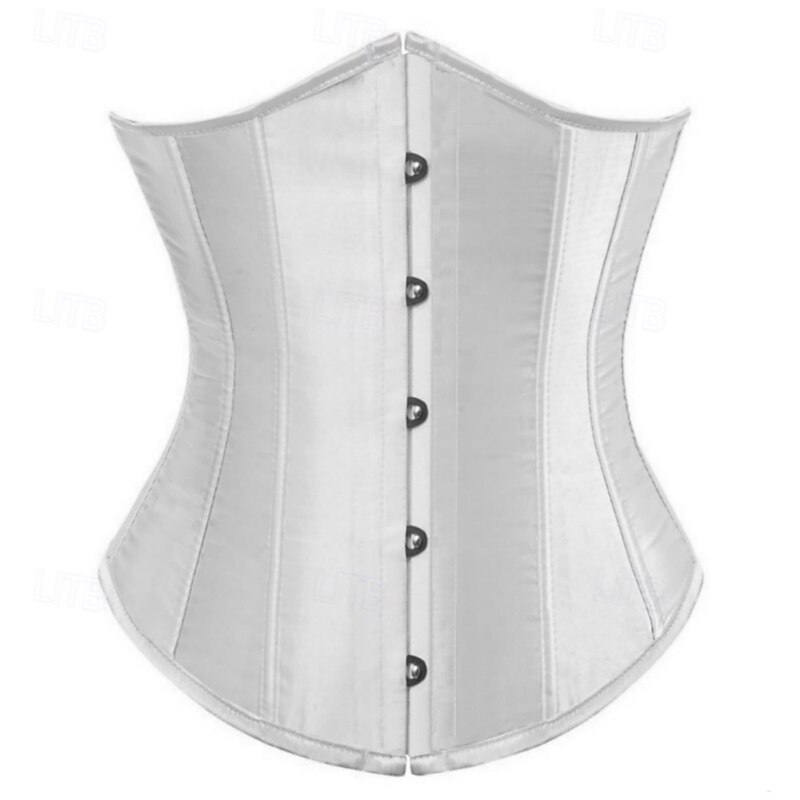 Women's Corset Shapewear Waist Cincher Shapewear Sexy Corset Sexy Sweet Pure Color Irregular Hem Vacation Party Street Sleeveless Cold Shoulder Black White Red Spring Fall Tailored Fit4