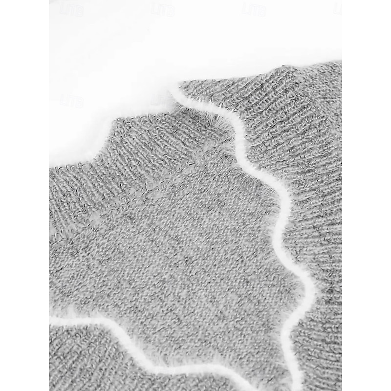 Women's Sweater Casual Soft Color Block Ribbed V Neck Knitted Long Sleeve Regular Tops Knit Outdoor Daily Weekend Pink Spring Fall3