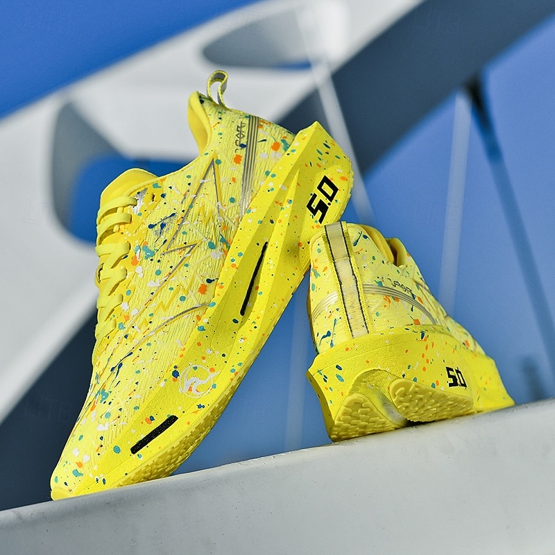 Men's Yellow Sport Sneakers – Breathable Mesh Athletic Running Shoes for Gym, Jogging and Outdoor Training3