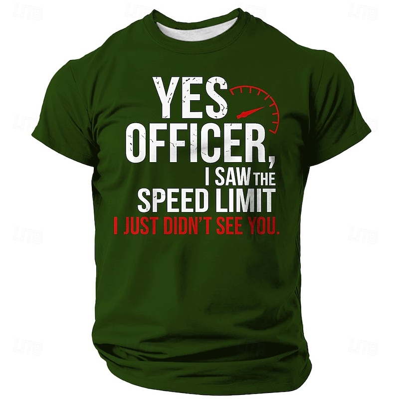 Men's Funny Slang T Shirt Short Sleeve T shirt 3D Print Crew Neck Shirt Fashion Daily Street Daily Black White Yellow Summer Spring Clothing Apparel S M L XL XXL XXXL2