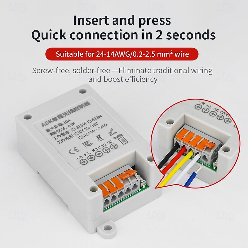 DC12-36V 1CH 10A Relay Remote control switch3