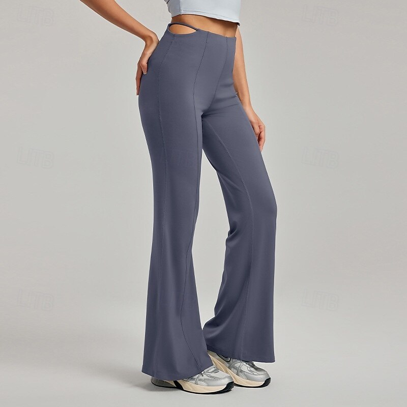 Women's fitness pants Pilates Pants Yoga Pants Lightweight High Waist Gym Pilates Zumba Bottoms Solid Color Black White Dark Blue Fall Sports Activewear3