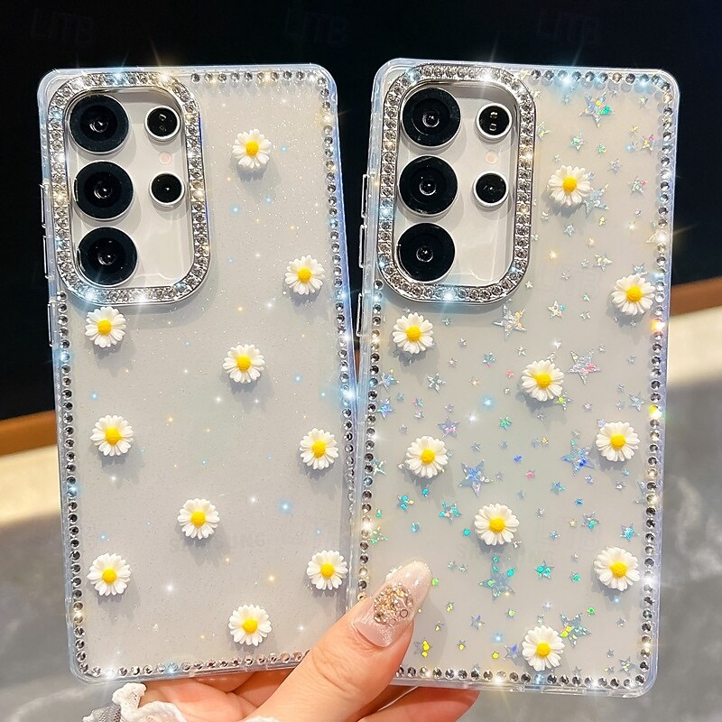 Phone Case For Samsung Galaxy S25 S24 Ultra Plus S23 Ultra A56 A36 A26 A16 A55 5G A15 Back Cover Shockproof Flower Floral TPU Silicone3