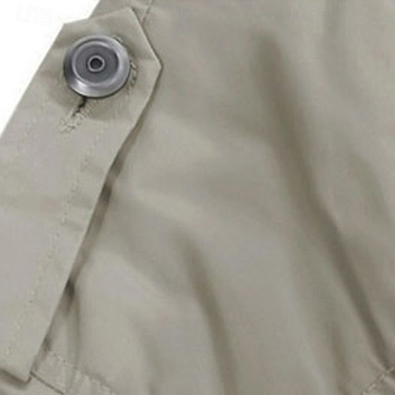 Men's Peacoat Trench Coat Vacation Daily Fall Winter Polyester Wear Proof Outerwear Clothing Apparel Fashion Classic Plain Pocket Lapel Zipper3