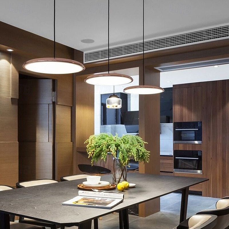 Creative Flying Saucer Shaped Iron Hanging Light, Nordic Minimalist Style LED Chandelier, Ceiling Pendant Lamp, Lighting Fixture for Restaurant Cafe Decoration2