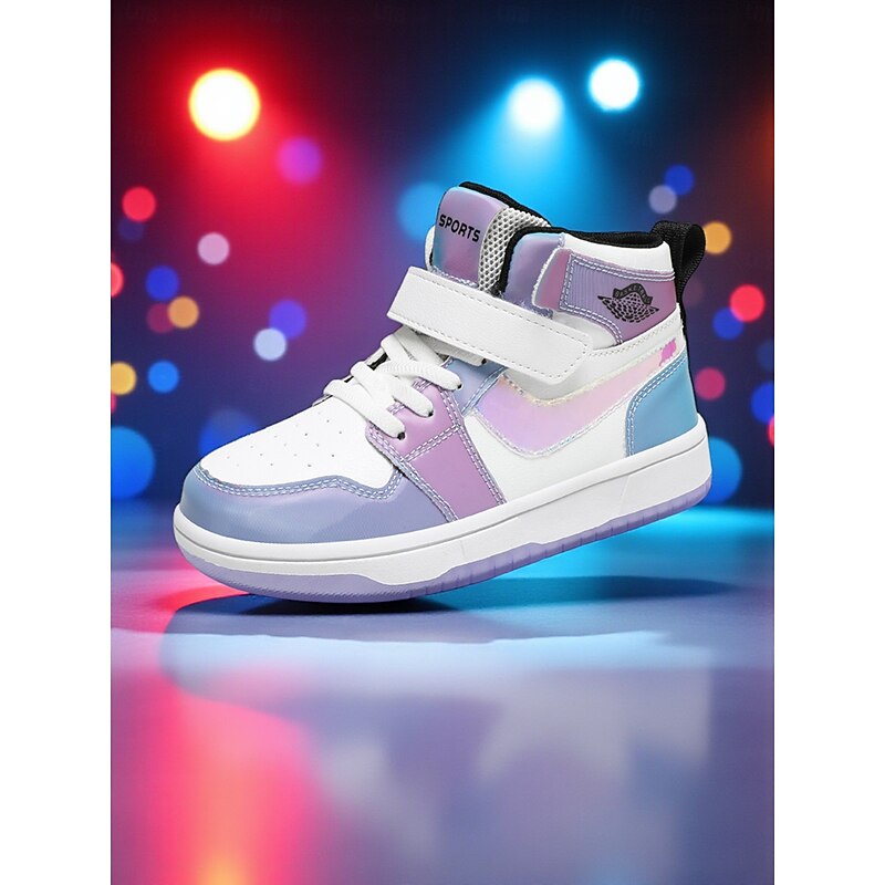 Korean Idol Inspired Pop Star Costume Shoes Girls'  Sneakers  Design with Velcro Strap and Lace-Up Style for Casual Wear and Sports Activities3