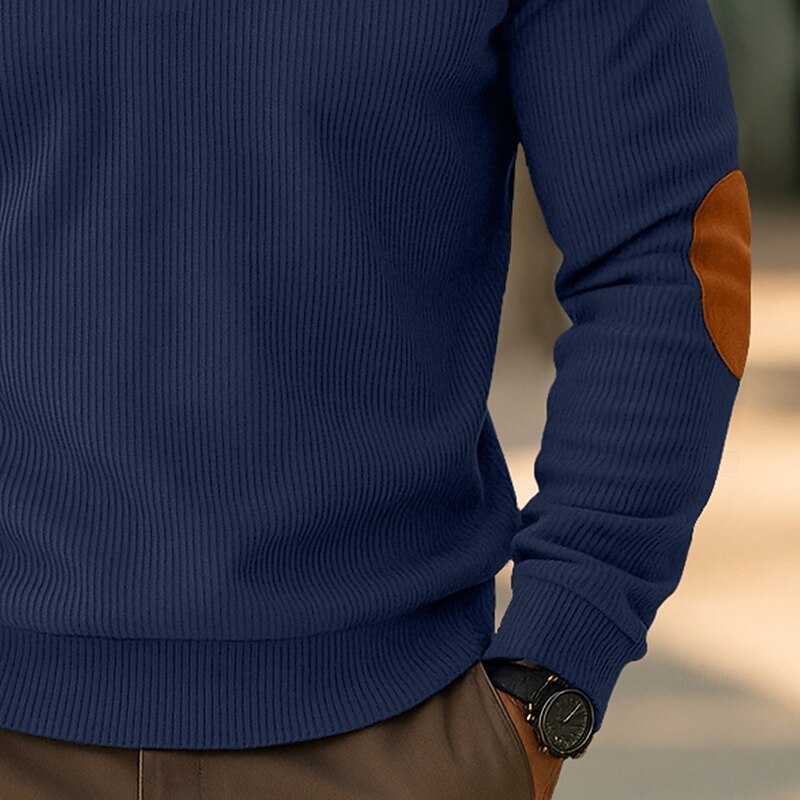 Men's Sweatshirt Quarter Zip Sweatshirt Black White Navy Blue Blue Half Zip Color Block Patchwork Sports & Outdoor Daily Holiday Streetwear Basic Casual Spring Fall Clothing Apparel Hoodies3