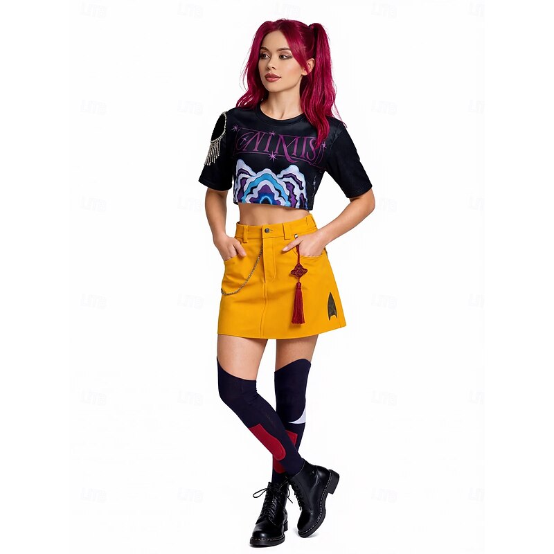 Korean Idol Inspired Pop Star Cosplay Costume Halloween Group Couples Costumes Fancy Dress Huntrix Movie Cosplay for Couple's Men's Women's Adults' Halloween Carnival Performance Comic Con Anime Expo4