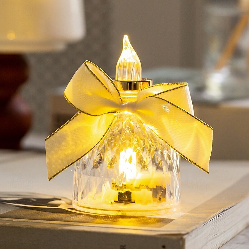 1 Pc 8.1 * 5.5CM Christmas Halloween Valentine's Day LED simulation aromatherapy bottle electronic candle light night light desktop atmosphere decoration light LR44 * 3 battery4