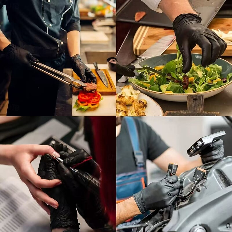 100PCS Disposable Nitrile Gloves – Six Colors, Non-Sterile, for Kitchen, Pet Care, Hair Dyeing, Manicure & Food Prep4