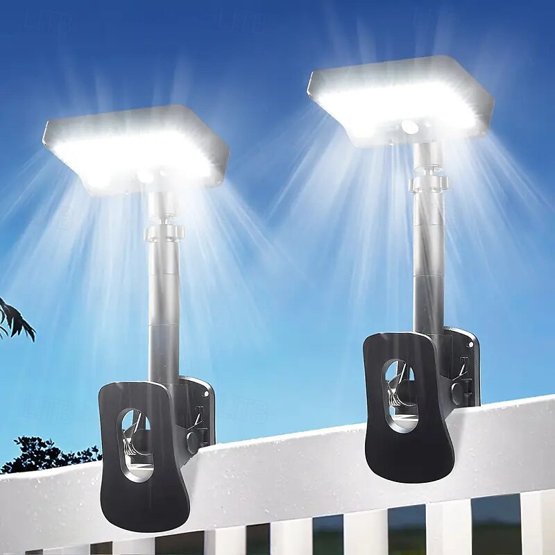 Solar Outdoor Wall Light IP65 Waterproof 600 Lumens Outdoor Solar Light Easy Clip-On Installation 3 Modes for Gardens Garages Fences and Patios Solar Outdoor Waterproof Light