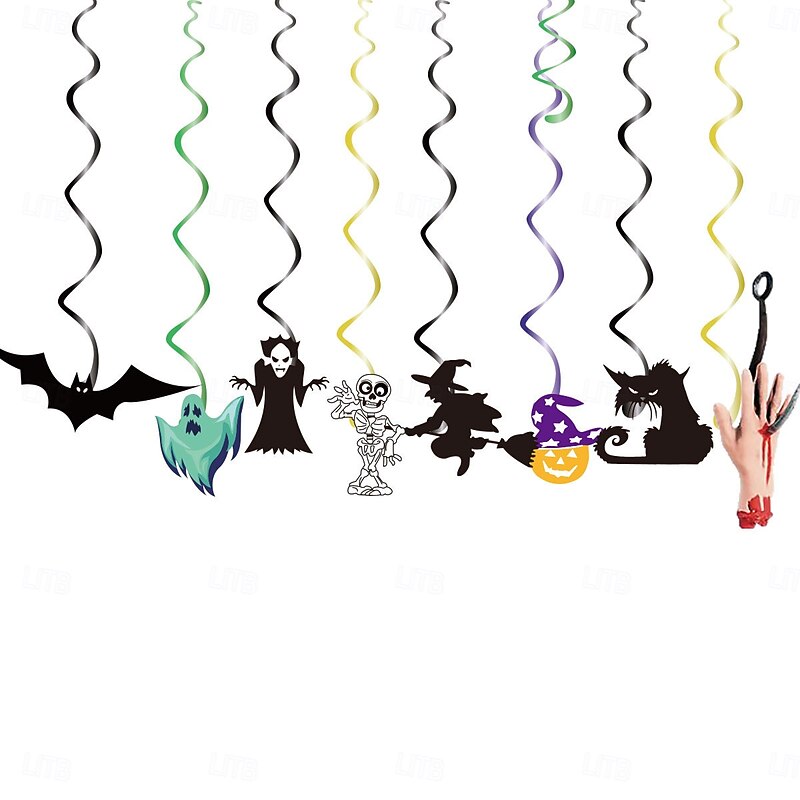 Halloween Party Decorations 6 Potion Bottle Spirals 1 Witch Hat Banner 1 Potion Theme Banner Perfect for Horror Witch Theme3