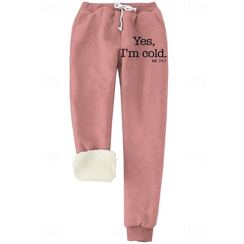 Women's Sweatpants Fleece Pants Down Pants Vacation Vintage Ethnic Style Full Length High Waist Graphic Letter Drawstring Micro-elastic Formal Outdoor Vacation Black Pink Blue Pale Pink Summer Spring2