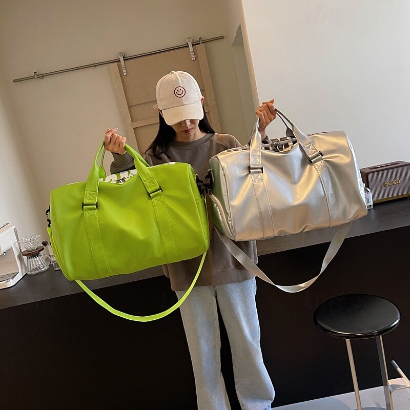 Duffel Bag / Gym Bag Workout / Travel / Sports Lightweight PU(Polyurethane) Shoe & Wet Compartment