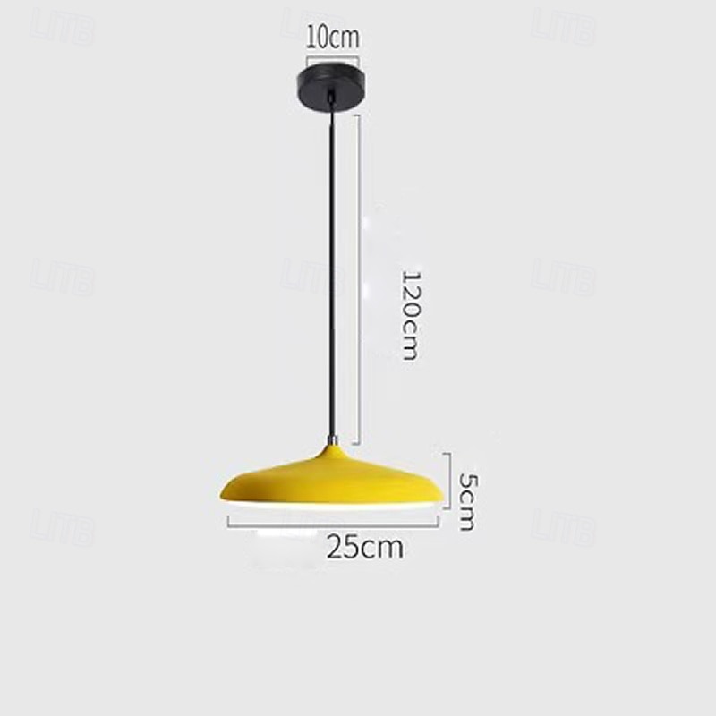 Pendant Light, Nordic Iron Art Hanging Lamp Ceiling Lighting Fixture, Modern Flat Design LED Wrought Iron Chandelier for Bedroom Dinning Room Study4