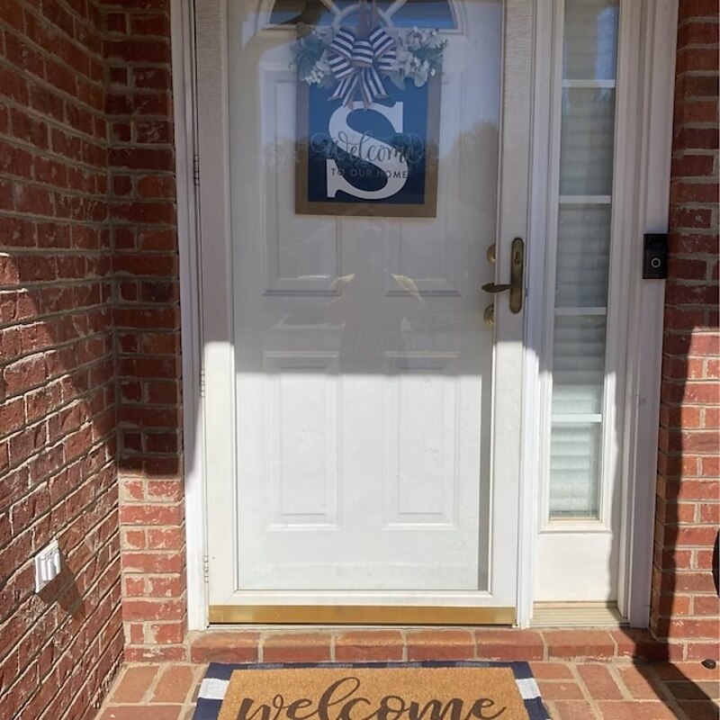 26 Alphabet Door Sign, Personalized Front Door Decoration, Wooden Craft Hanging Ornament, Home Entrance Display, Customizable Door Plaque, Holiday and Everyday Decor2