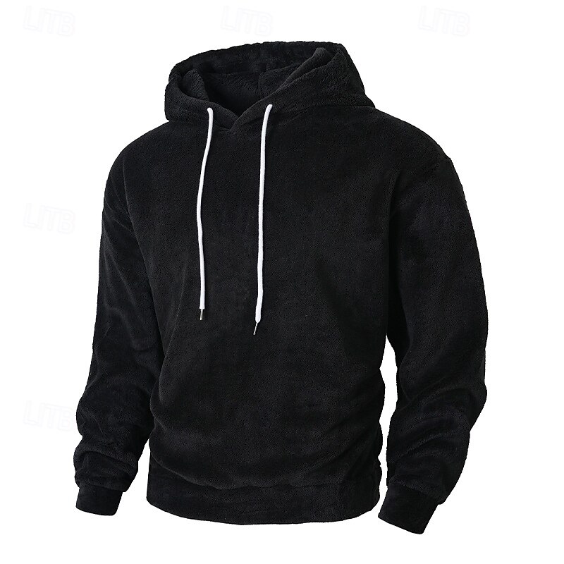Men's Hoodie Fleece Hoodie Black Camel Gray Hooded Plain Sports & Outdoor Casual Daily Streetwear Cool Sportswear Fall Winter Clothing Apparel Hoodies Sweatshirts2