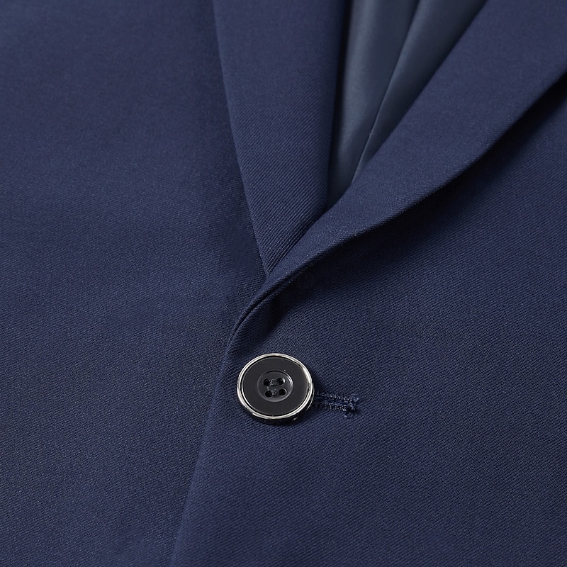 Men's Wedding Party Business Suits Notch Lapel Black Burgundy Daily Formal Solid Colored Slim Fit 3 Piece Single Breasted Two-buttons2