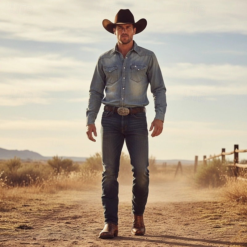 Men's Western Cowboy Boots with Snakeskin Print and Intricate Faux Leather Design – Stylish and Durable Footwear for Rodeo and Country Events3