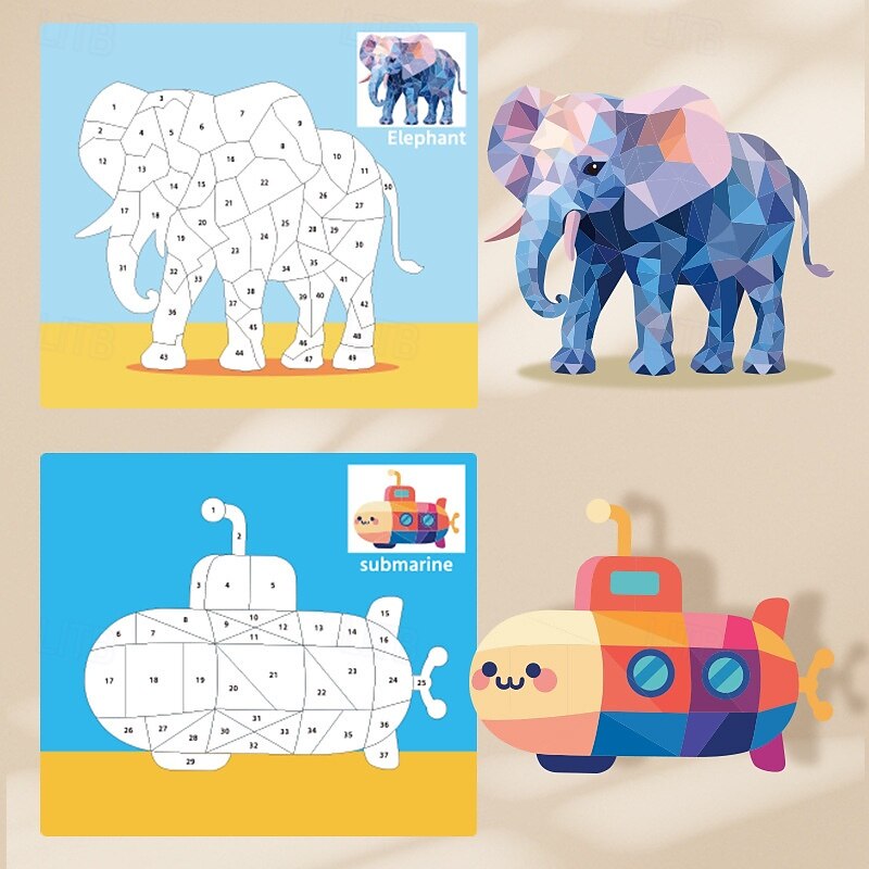8 Colorful Scenes to Create  Paint-by-Sticker Art Designs for Kids Ages 4 and Up4