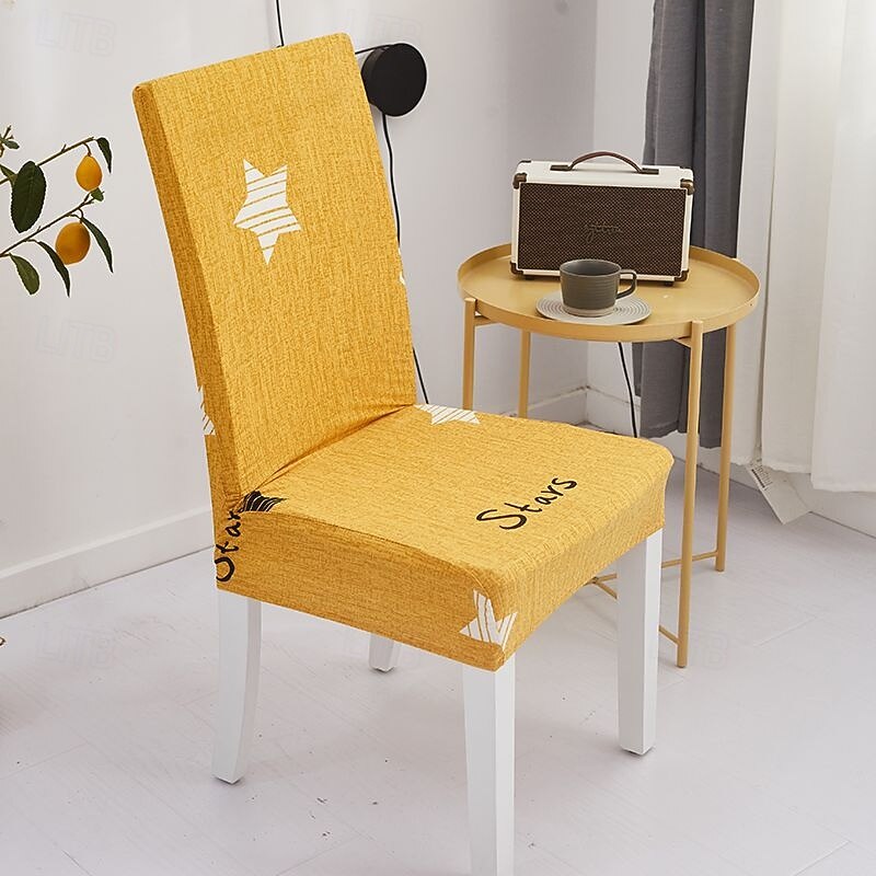 Stretch Dining Chair Cover, Pet-Friendly Removable Washable Short Seat Slipcover, Durable Chair Protector for Hotel, Dining Room, Banquet, Wedding Party3