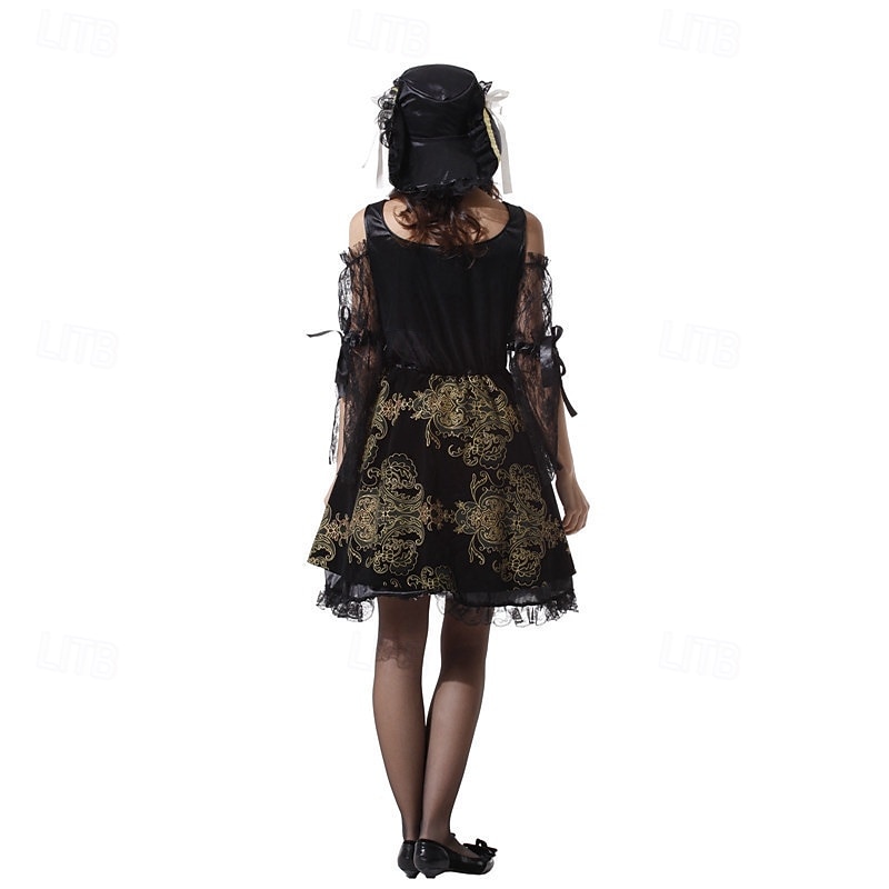 Pirate Halloween Dress Fancy Costume Couples' Costumes Horror Scary Cosplay Adults' Women's Halloween Carnival Performance Party Easy Halloween Costumes Dress Up3