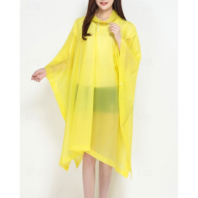 Women's Cloak / Capes Waterproof Windproof Irregular Hem Casual Plain Vacation Street Daily Wear Going out Long Hooded Regular Fit Long Sleeve Outerwear White Yellow Pink Fall Winter4