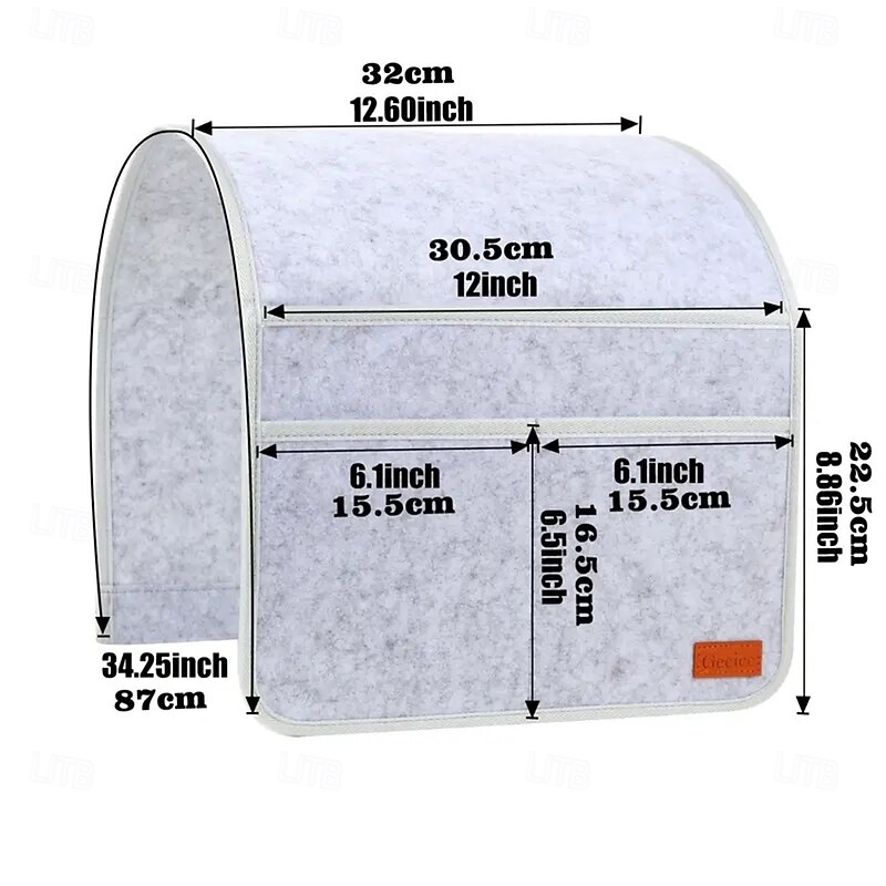 Sofa Armrest Storage Box Recliner Remote Control Bracket Armchair Side Pocket Storage Rack Including 3 Pockets Suitable for Magazines Tablets and Mobile Phones4