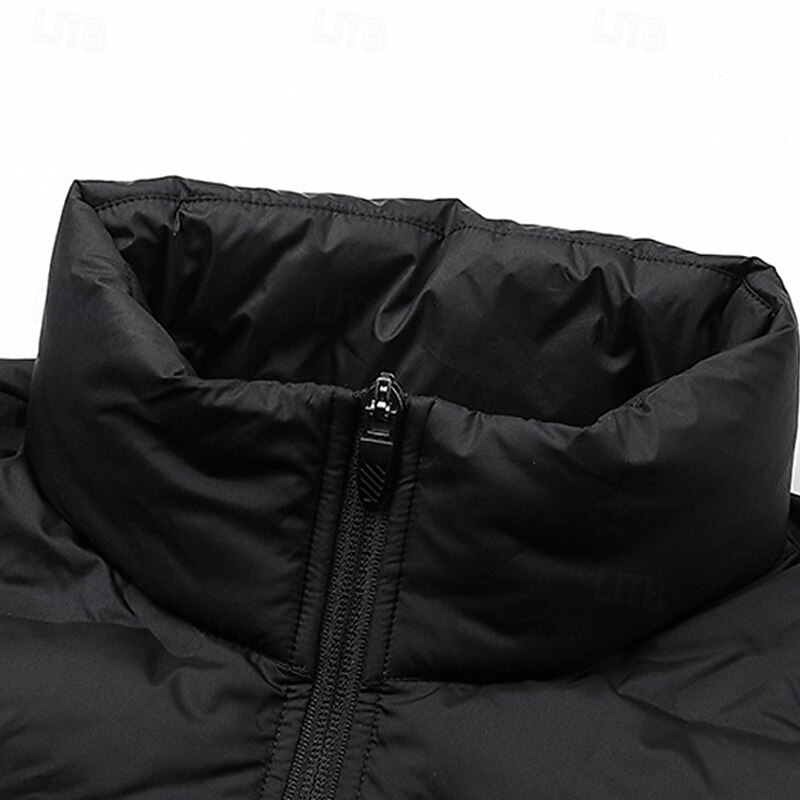 Men's Winter Jacket Down Jacket Puffer Jacket Padded Jacket Pocket Gray Duck Down Vacation Daily Wear Date Regular Fashion Casual Comfortable Thermal Warm Fall Winter Solid / Plain Color Black Blue4