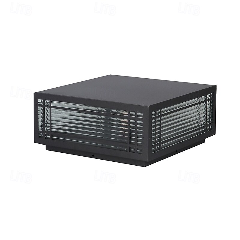 Column Lamp Waterproof Exterior Post Light Fixtures,Pillar Lights Outdoor, IP65 Square Pillar Lights Outdoor Waterproof Aluminum Glass Post Light Fixtures Exterior Pillar Lights4