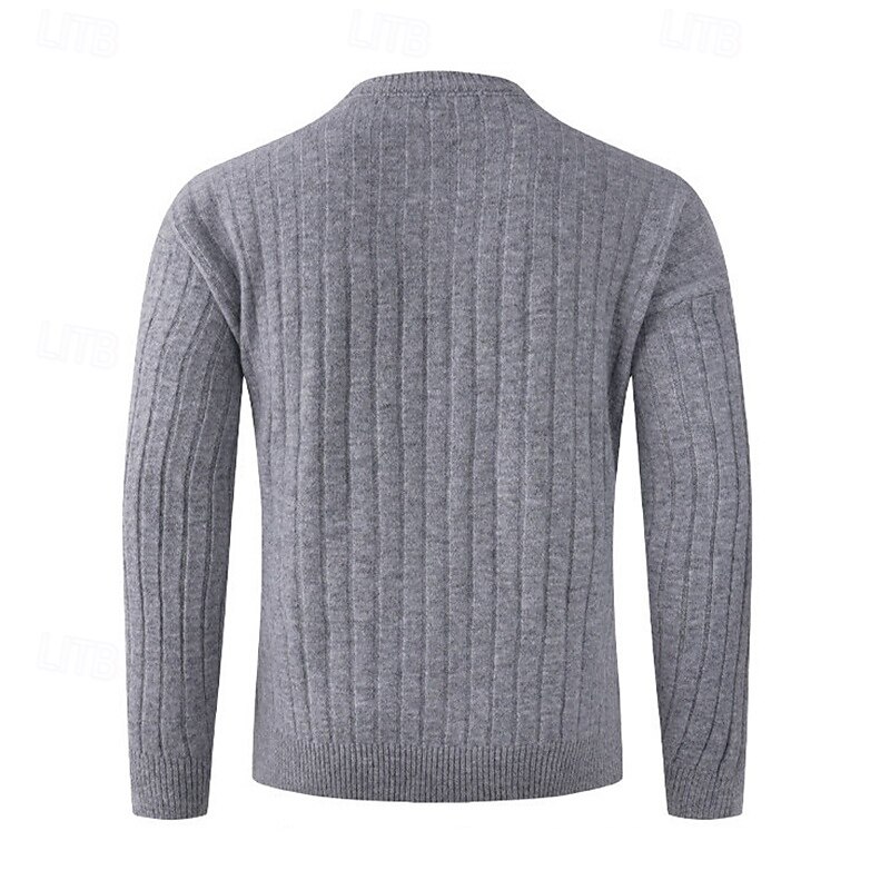 Men's Pullover Sweater Jumper Quarter Zip Sweaters Knit Sweater Ribbed Knit Regular Tops Knitted Plain Half Zip Fashion Casual Vacation Daily Wear Clothing Apparel Fall Winter Black Apricot M L XL3
