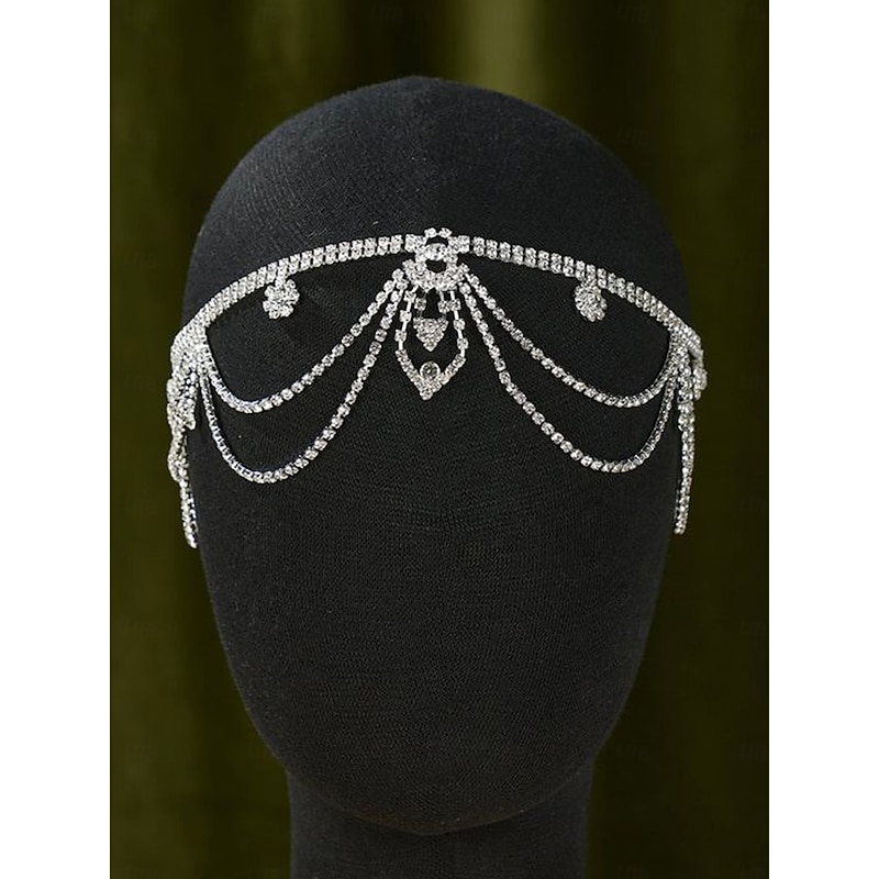 Women's 1920s Gatsby Rhinestone Headpiece Vintage Flapper Hair Accessory for Gatsby Themed Balls and Halloween Parties3