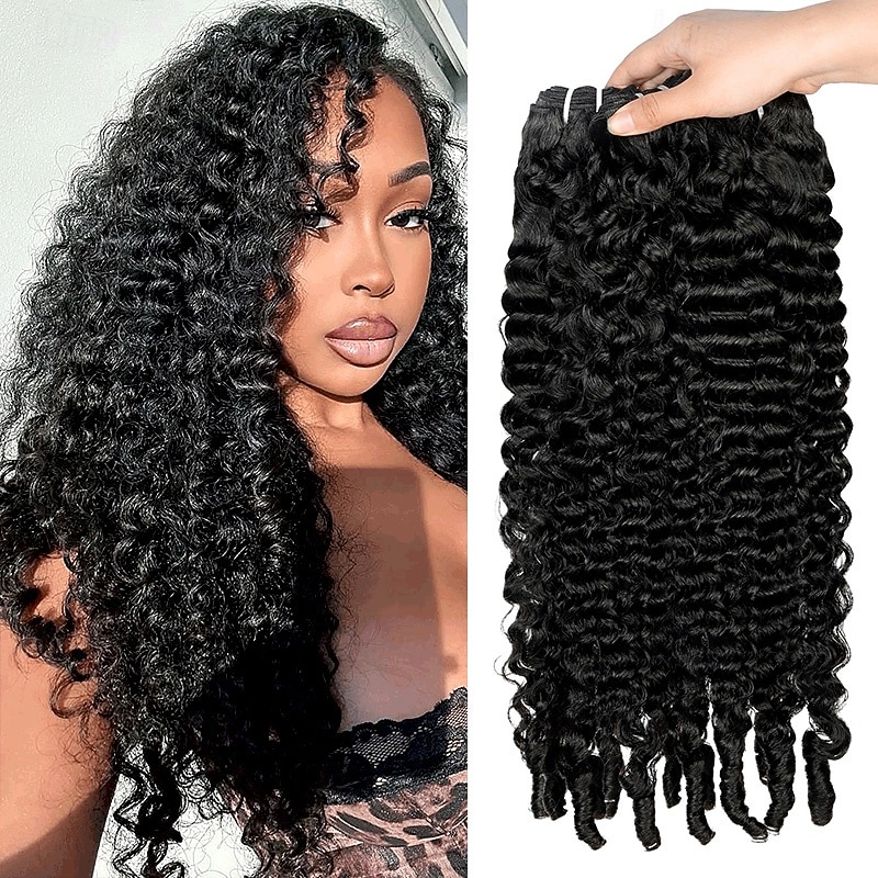 Burmese Curly Bundles Human Hair 14-30 Inch 3 Bundles Burmese Human Hair Extension Natural Black