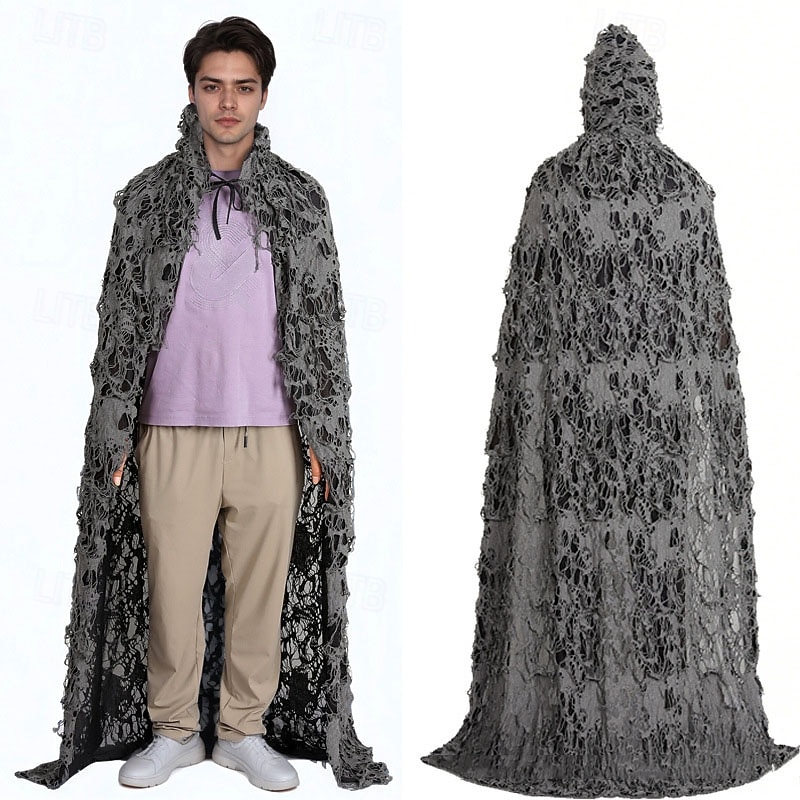 Ghost Grim Reaper Halloween Cape Cloak Horror Scary Costume Kid's Adults' Unisex Halloween Carnival Performance Party Easy Halloween Costumes Dress Up