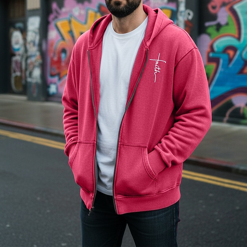 Men's Pullover Hoodie Sweatshirt Distressed Hoodie Apricot Black Pink Coffee Gray Hooded Letter Pocket Daily Going out Streetwear 100% Cotton Vintage Retro Casual Fall & Winter Clothing Apparel4