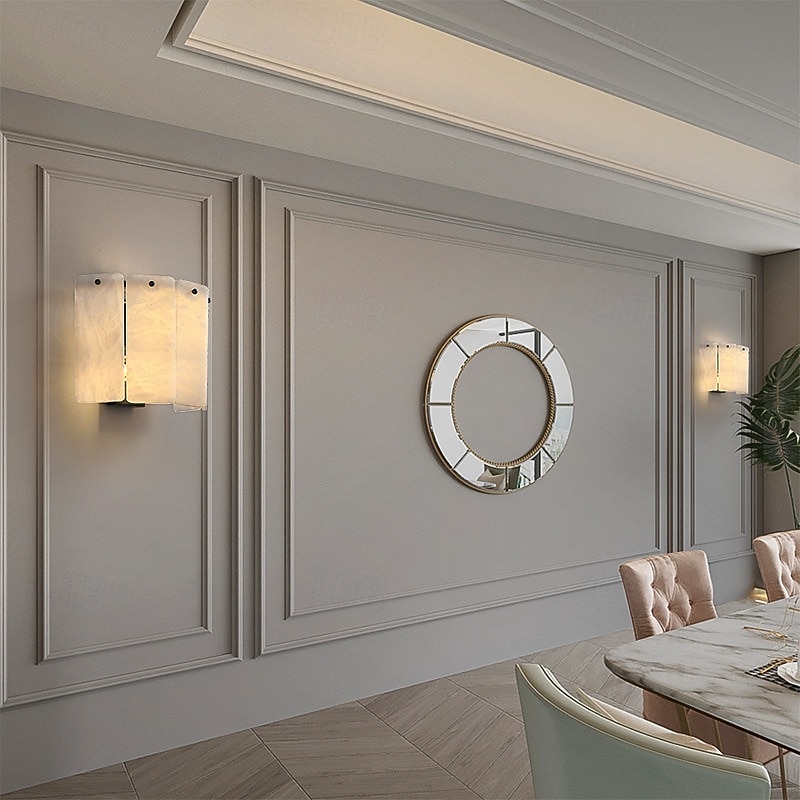 Indoor Wall Light Living Room Bedroom Metal Wall Lights Marble Wall Light Fixtures for Bedroom Bathroom - Main Image