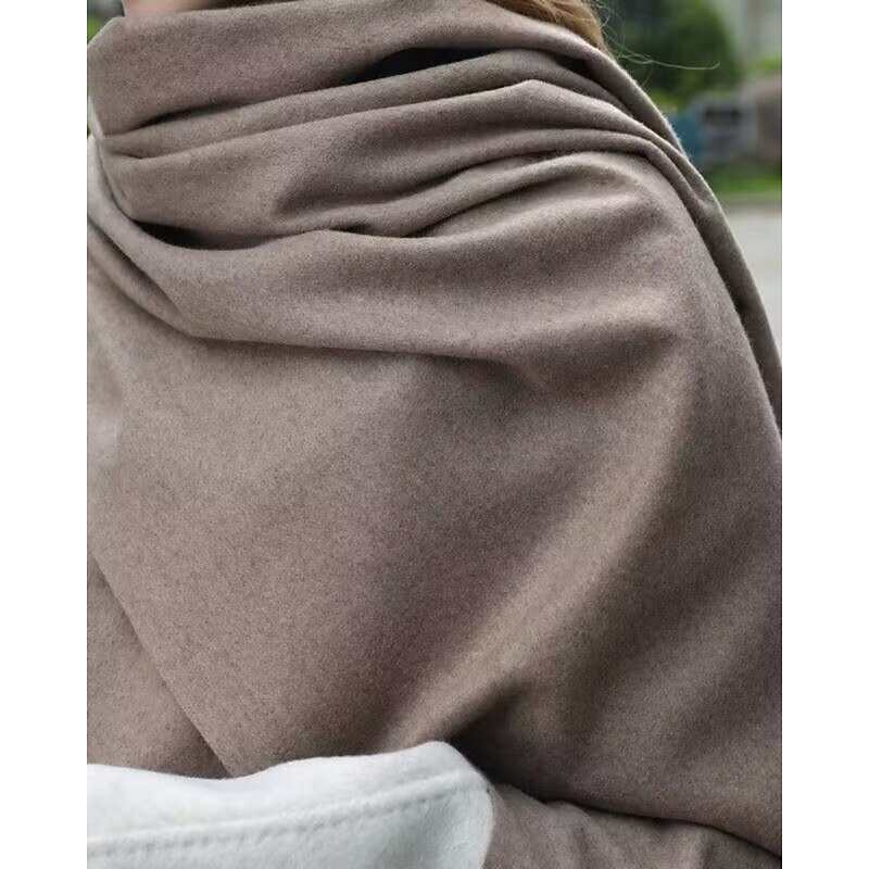 Women's Rectangle Scarf Infinity Scarf Street Daily Holiday Grey Camel Pink Scarf Pure Color3