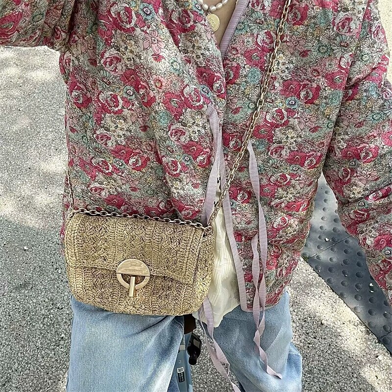 Women's Puffer Jacket Quilted Jacket Casual Jacket Comfortable Breathable Drawstring Retro Casual Floral Vacation Street Casual Daily Wear Cardigan Short V Neck Loose Fit Long Sleeve Outerwear Pink2