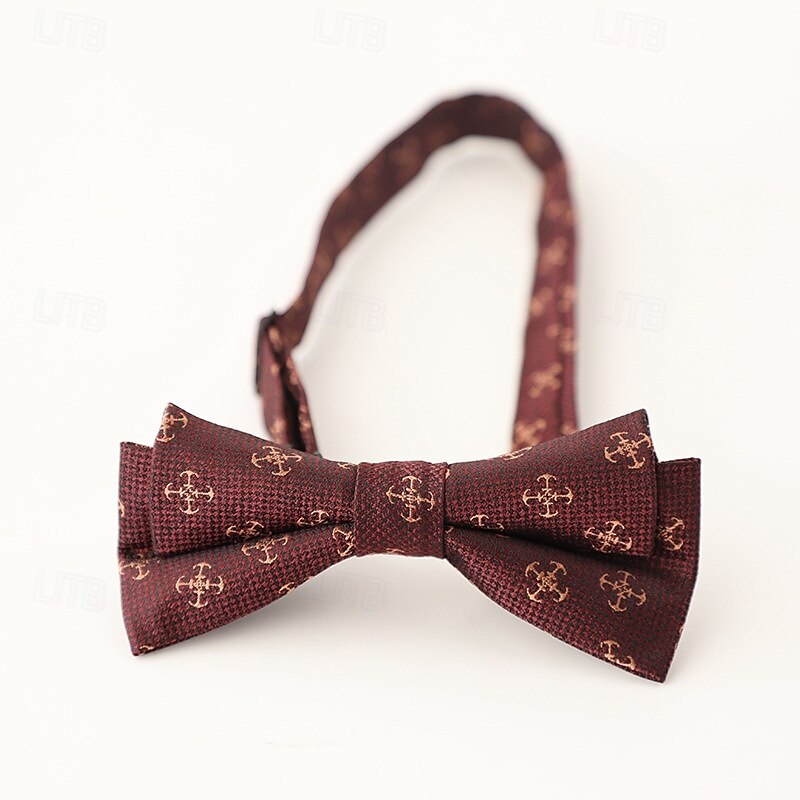 Men's Bow Tie Modern Contemporary Bow Floral Wedding Party Daily Wear2
