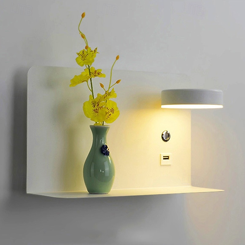 USB Mobile Charging Wall Light, Bedroom Bedside Lamp, Simple and Creative LED Lamp, LED Nordic Wall Lamp, for Living Room2